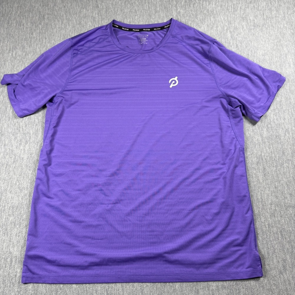 Peloton Shirt Mens XL Purple Short Sleeve Athletic Running Cycling Training Tee